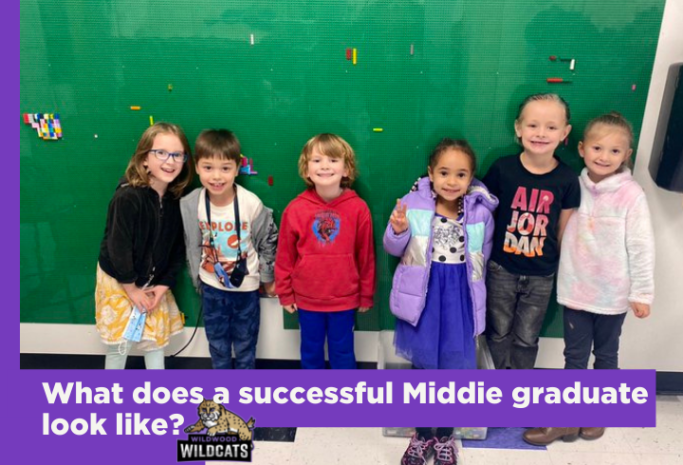 What does a successful Middie graduate look like? with kids smiling